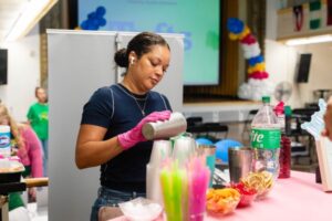 Fun drinks being served with dry ice!