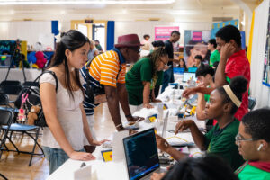 TYH students showcase their designs to the guests.