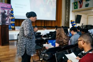 New BDA students are taught on how to care for their laptops.